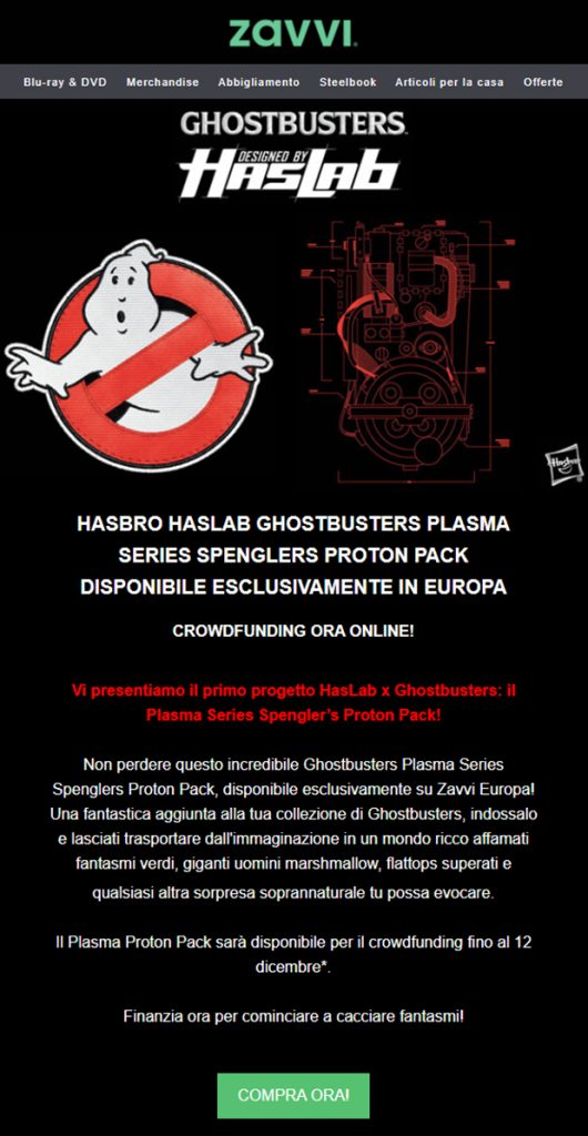 Hasbro Ghostbusters - Zainetto Proton Pack Toy Toys - Zavvi UK